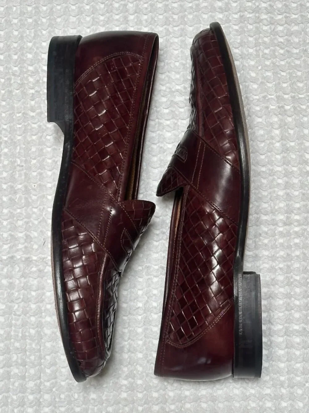 Johnston & Murphy Woven Leather Matching Shoes & Belt